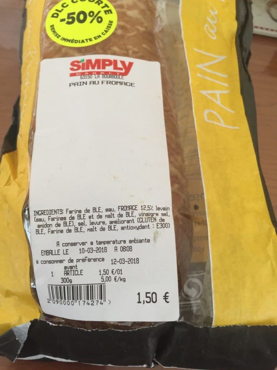 Simply Pain au fromage packshot