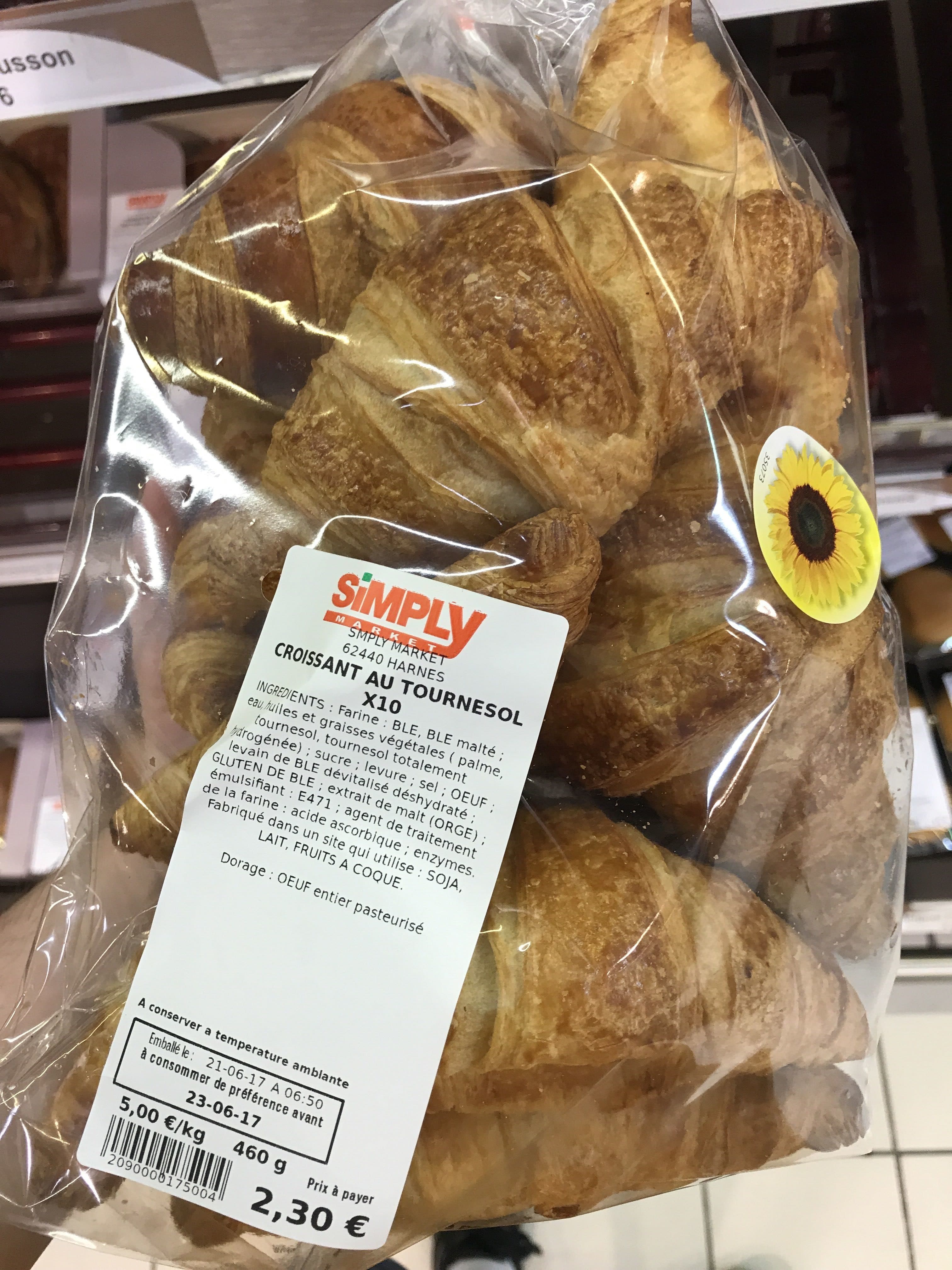 Simply Market Croissants au Tournesol x10 packshot