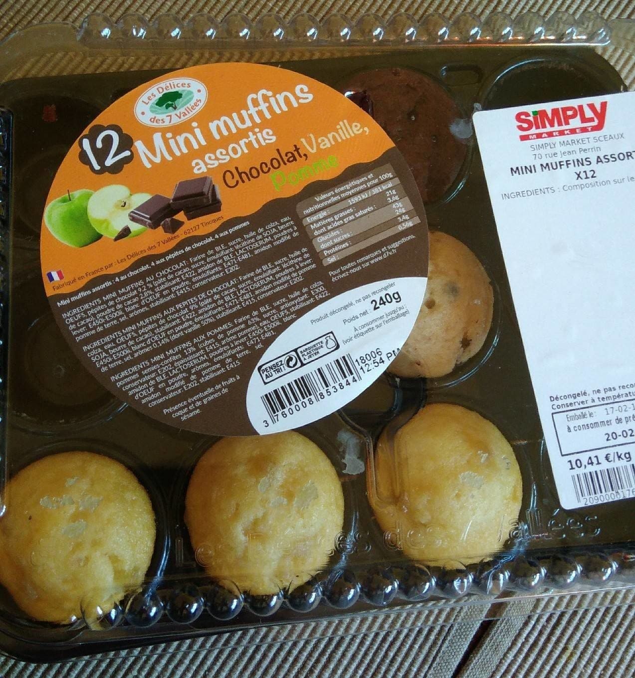 Les Délices Des 7 Vallées Mini muffins assortis packshot