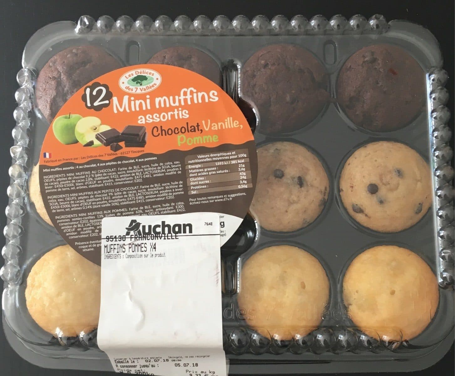 Les Délices des 7 Vallées Mini muffins assortis packshot