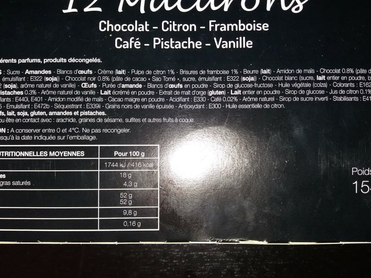 Open Food Facts macarons packshot