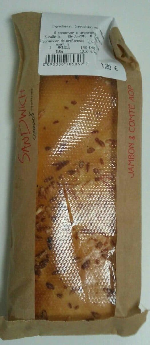 Open Food Facts Sandwich jambon & comté AOP packshot