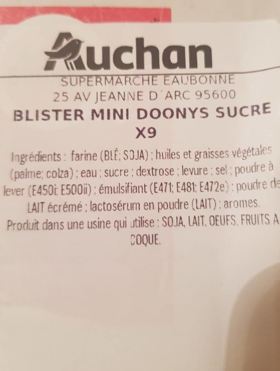 Simply Mini donut sucré Auchan packshot