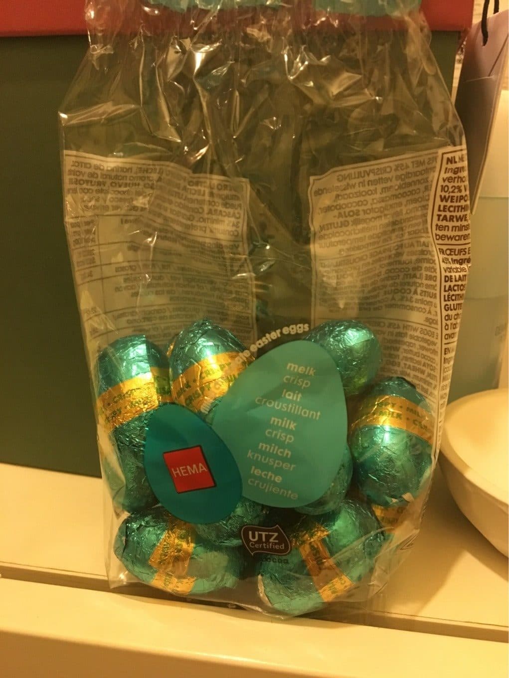 Hema Oeufs de paques lait croustillant packshot