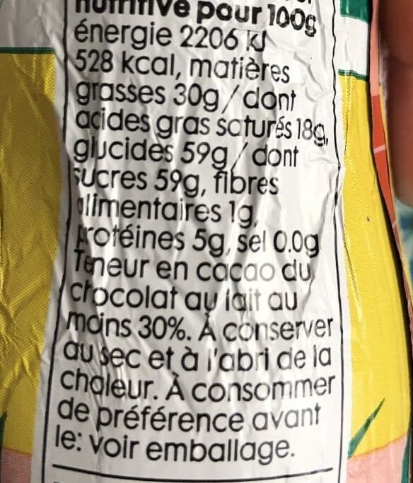Open Food Facts Lapin de paques en chocolat packshot