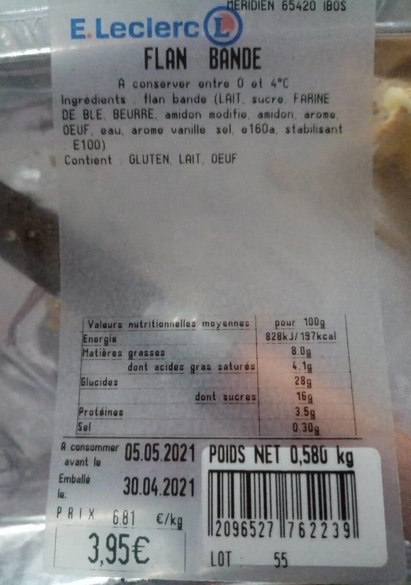 Open Food Facts Flan bande packshot