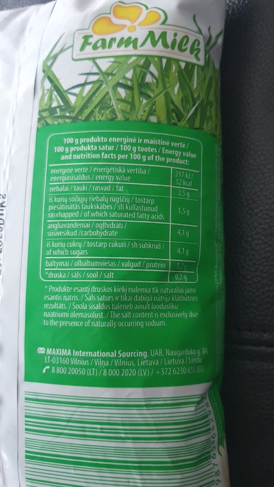 Farm Milk Kefir 2.5% fat, 1kg pack packshot