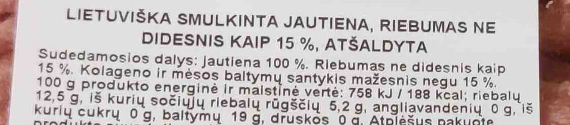 Best Butcher Lietuviška smulkinta jautiena 15% packshot