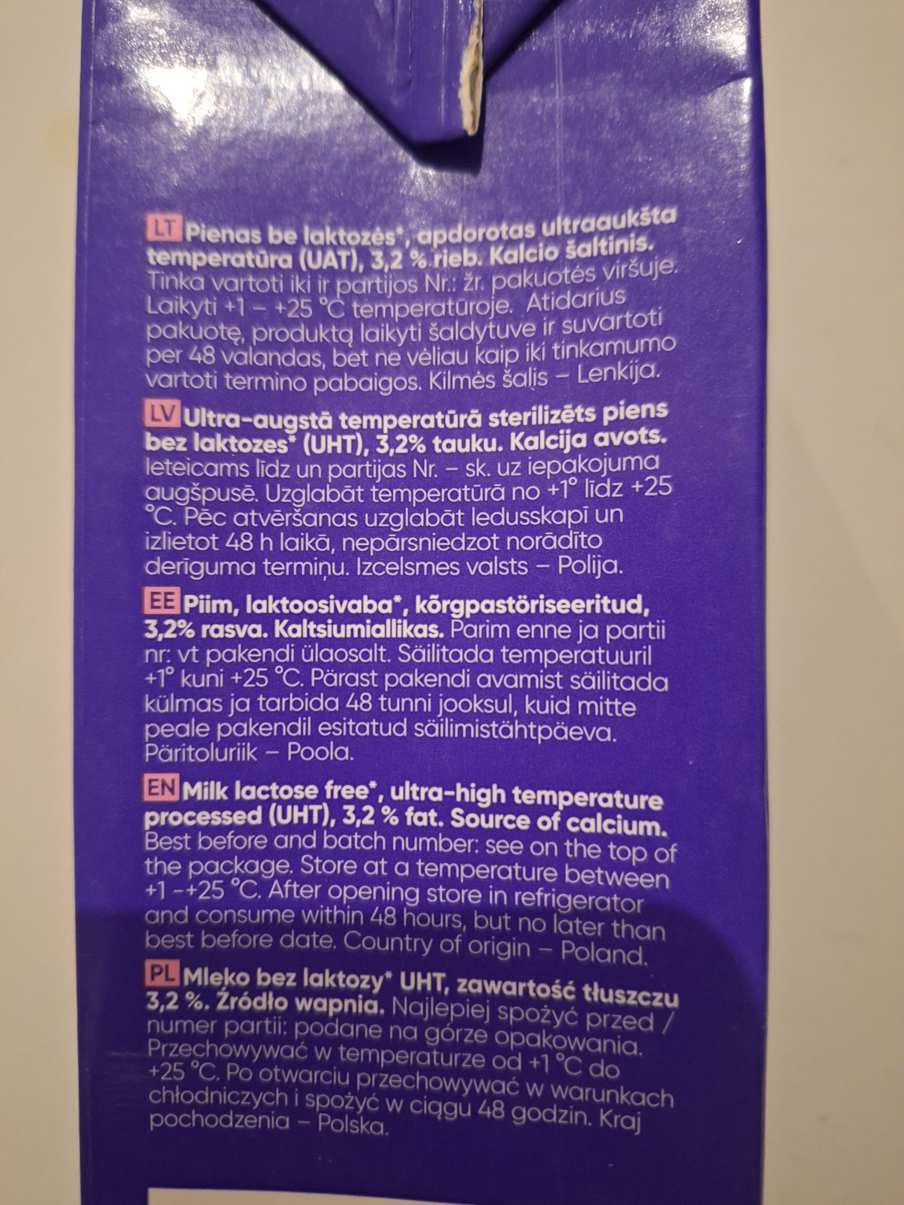 Well done Milk lactose free packshot