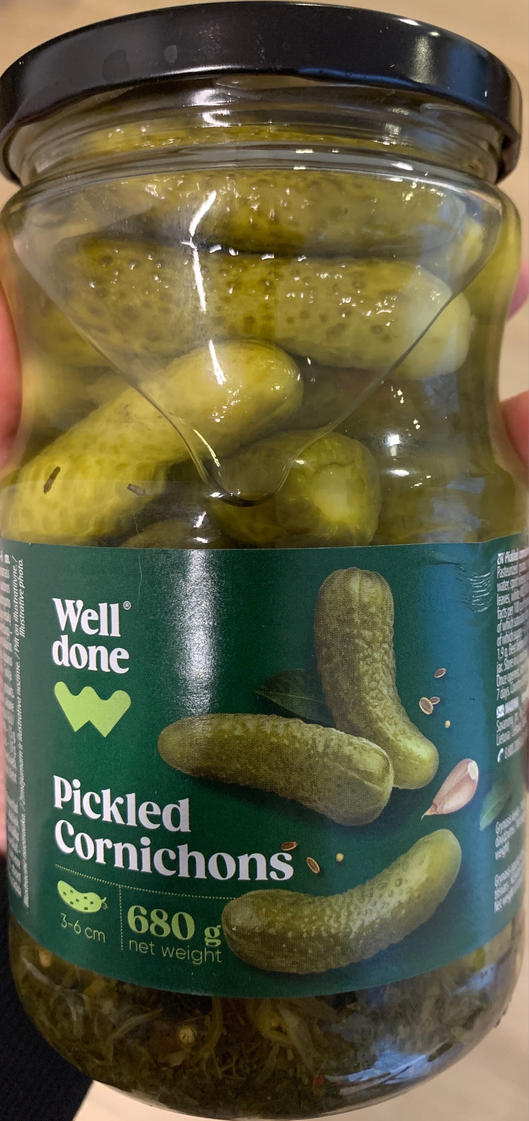 Well done Pickled Cornichons packshot
