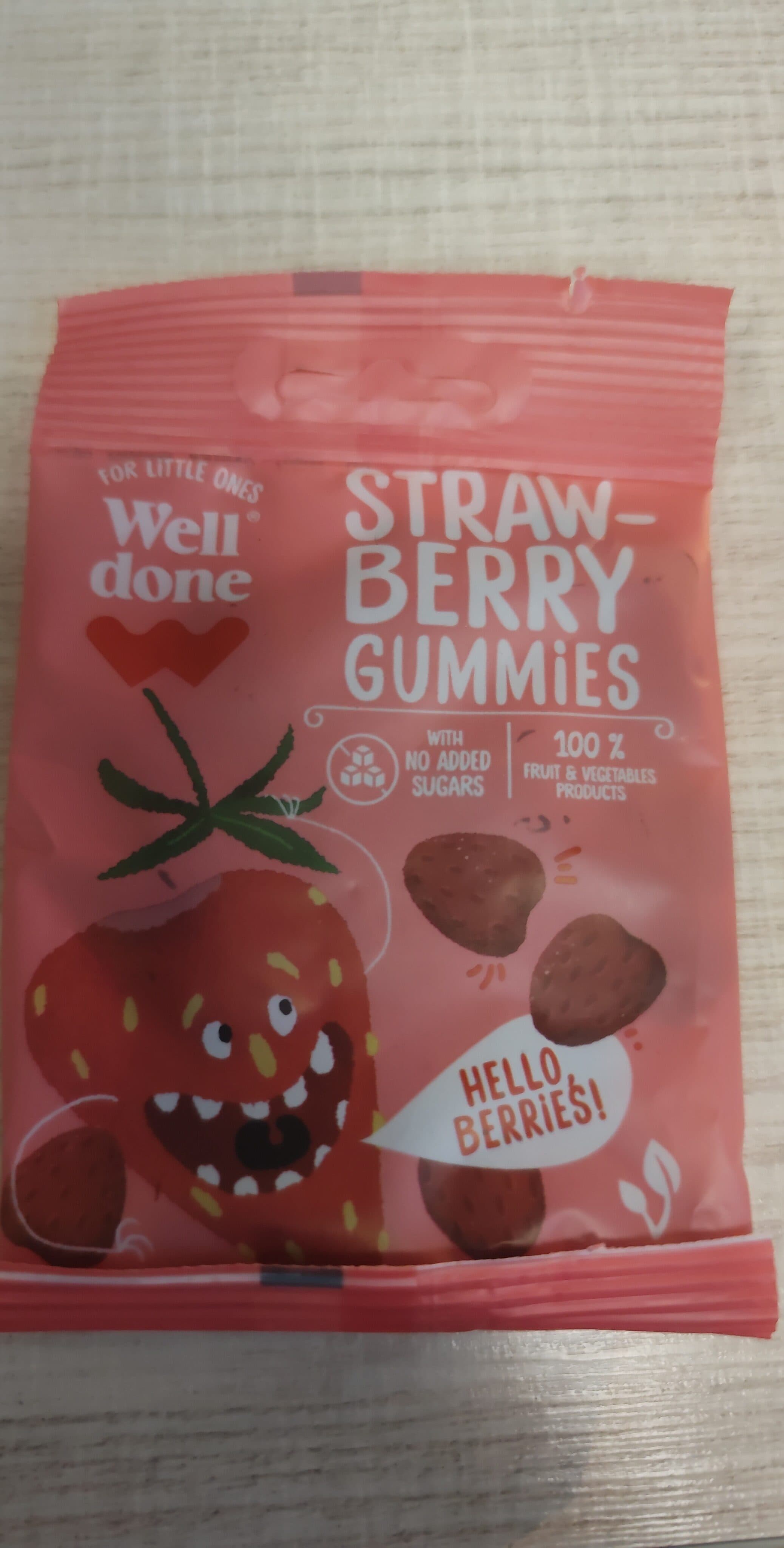 Well done Braškiniai guminukai packshot