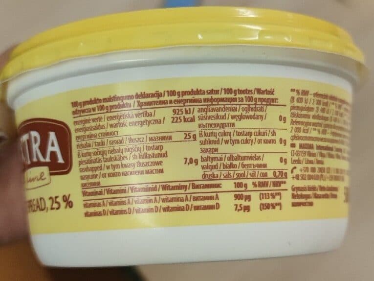 Extra Line Fat Spread Margarine packshot