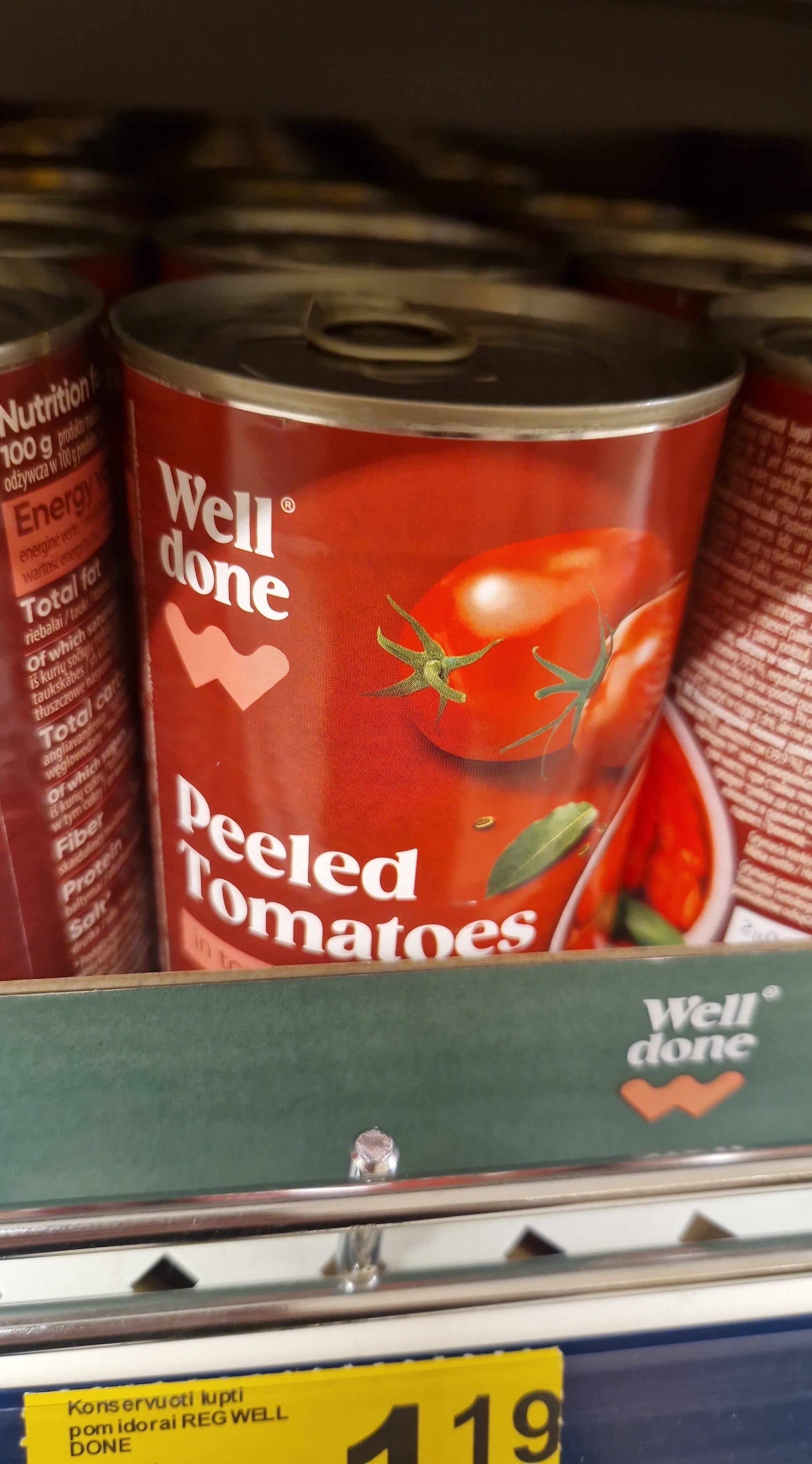 Well Done Peeled Tomatoes packshot