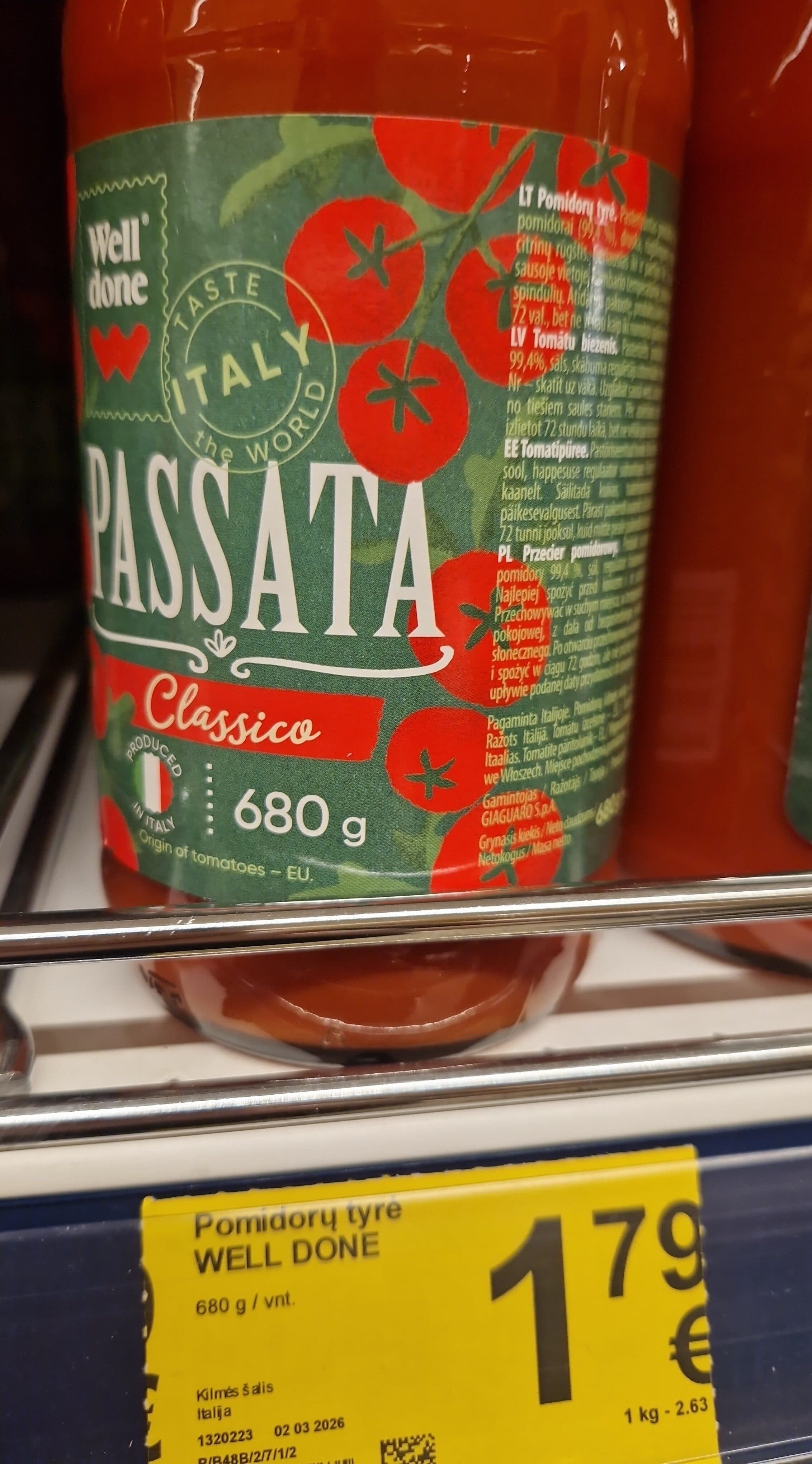 Well Done Passata Classica packshot