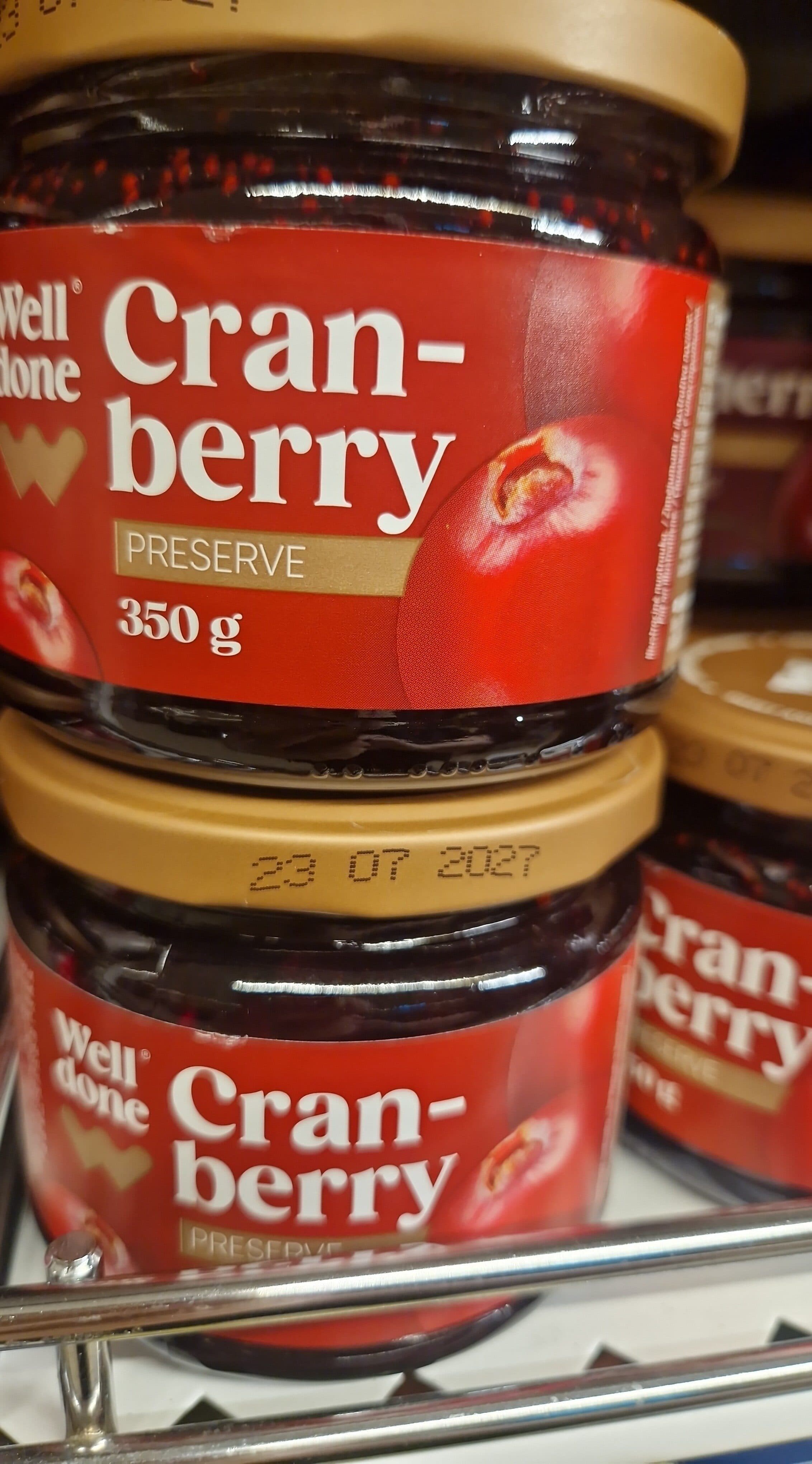 Well Done Cranberry Preserve packshot