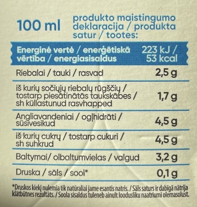 Well Done Pasterizuotas Pienas 2.5% packshot