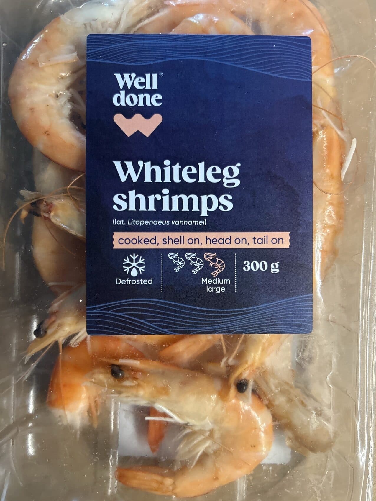 Well Done Garneles Vārītas Ar Galvu packshot