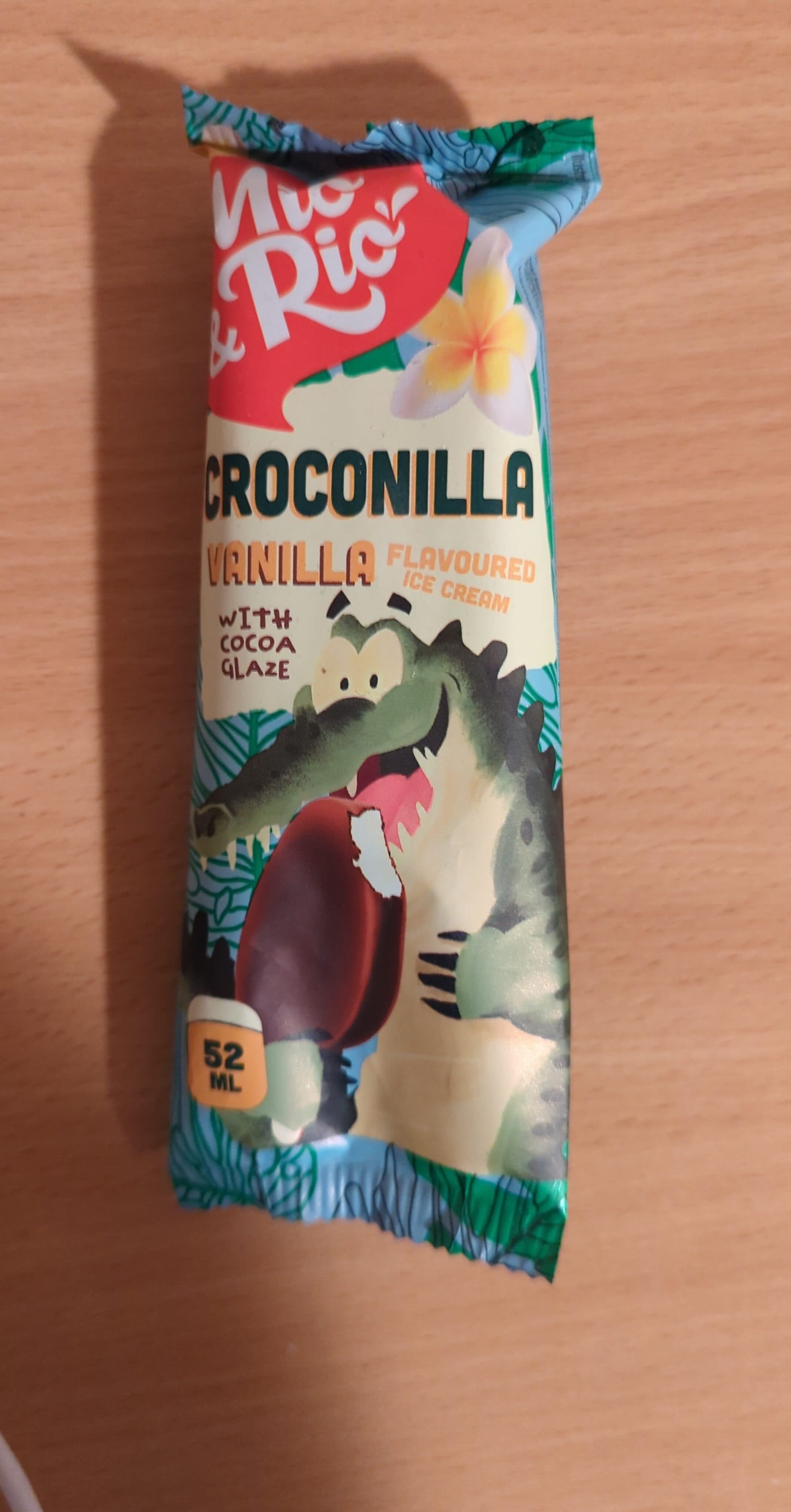 Mio & Rio CROCONILLA vanilla FLAVOURED ICE CRERM WItH COCOA GLAZE packshot