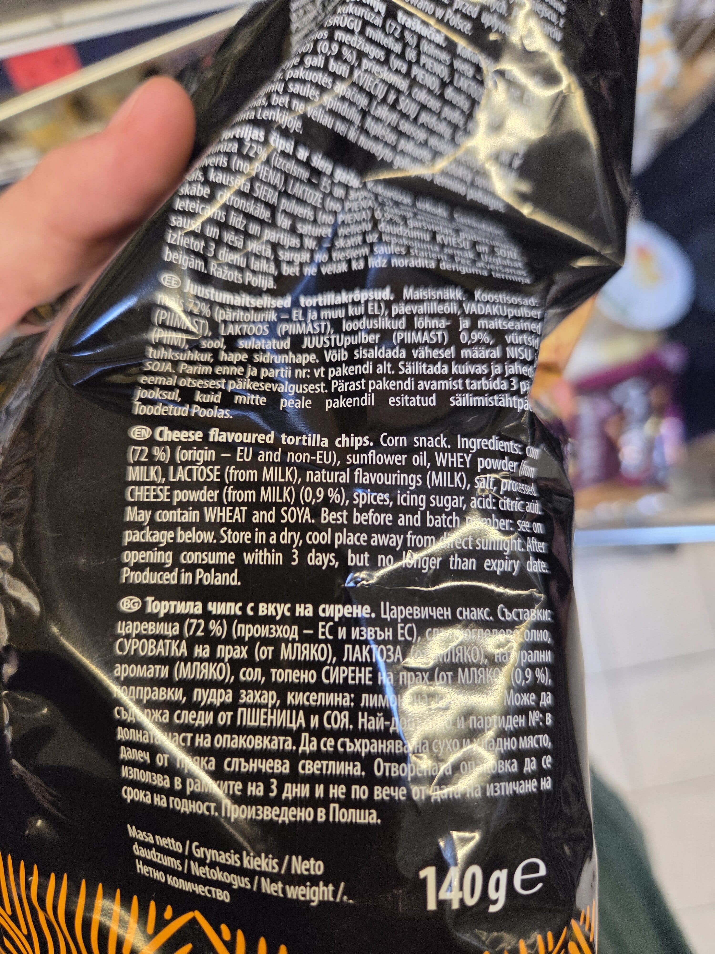 Mio&Rio Tortilla Chips Cheese Flavoured packshot