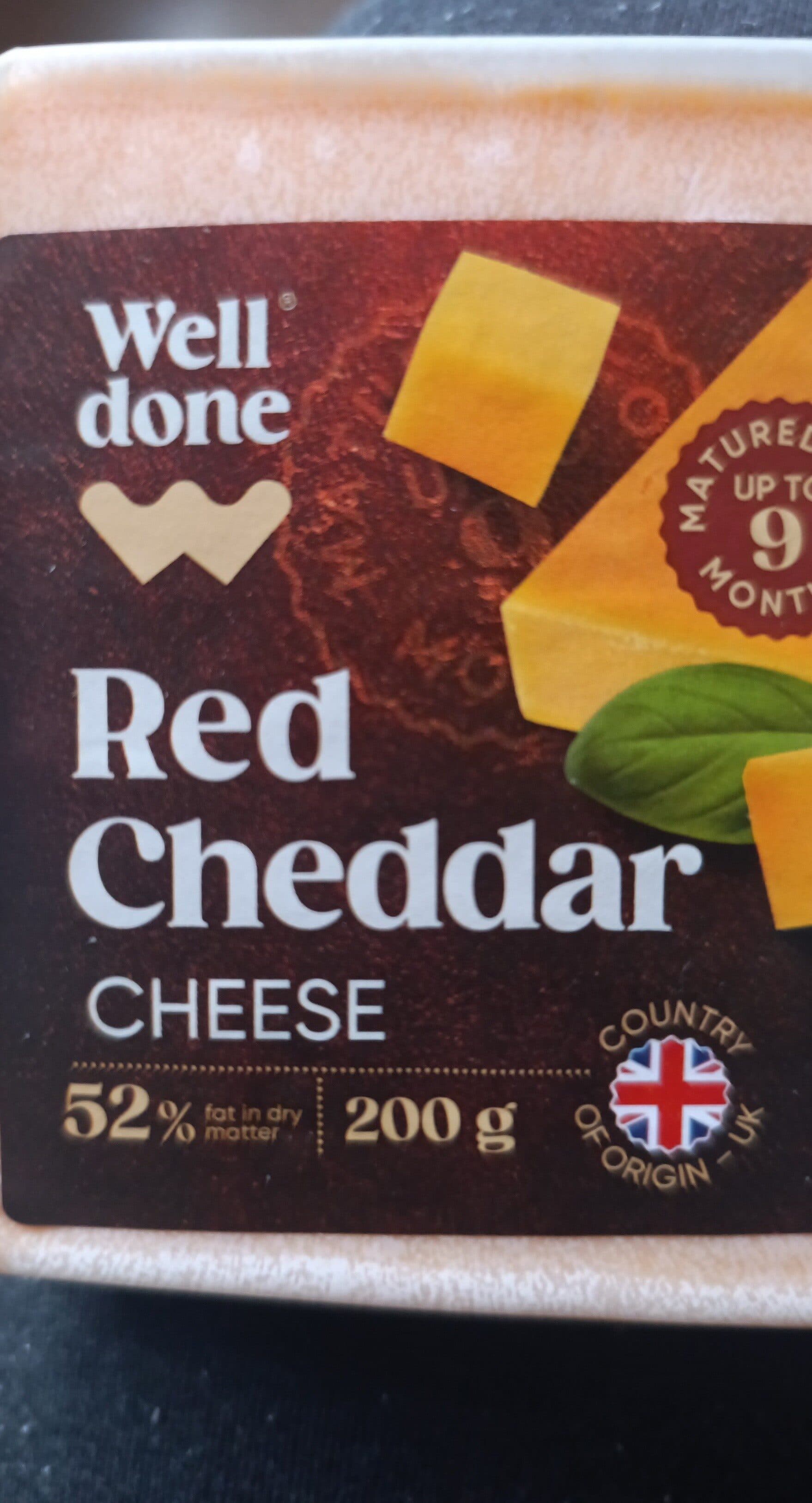 Well Done Red Cheddar Cheese packshot