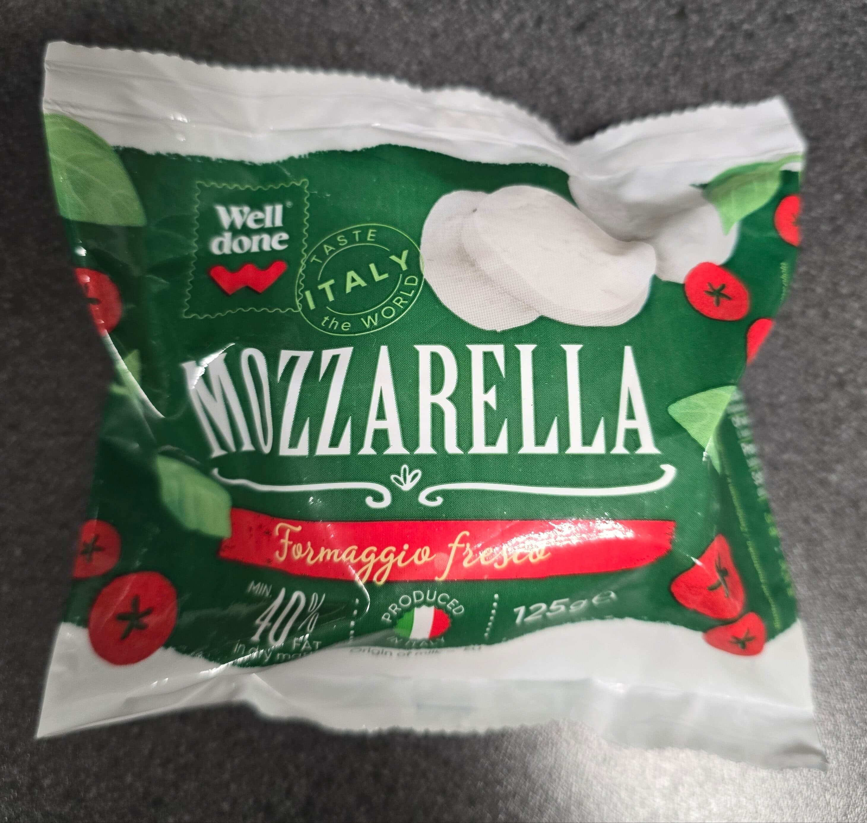 Well Done Mozzarella 40% Fat Farmaggia Fresca packshot