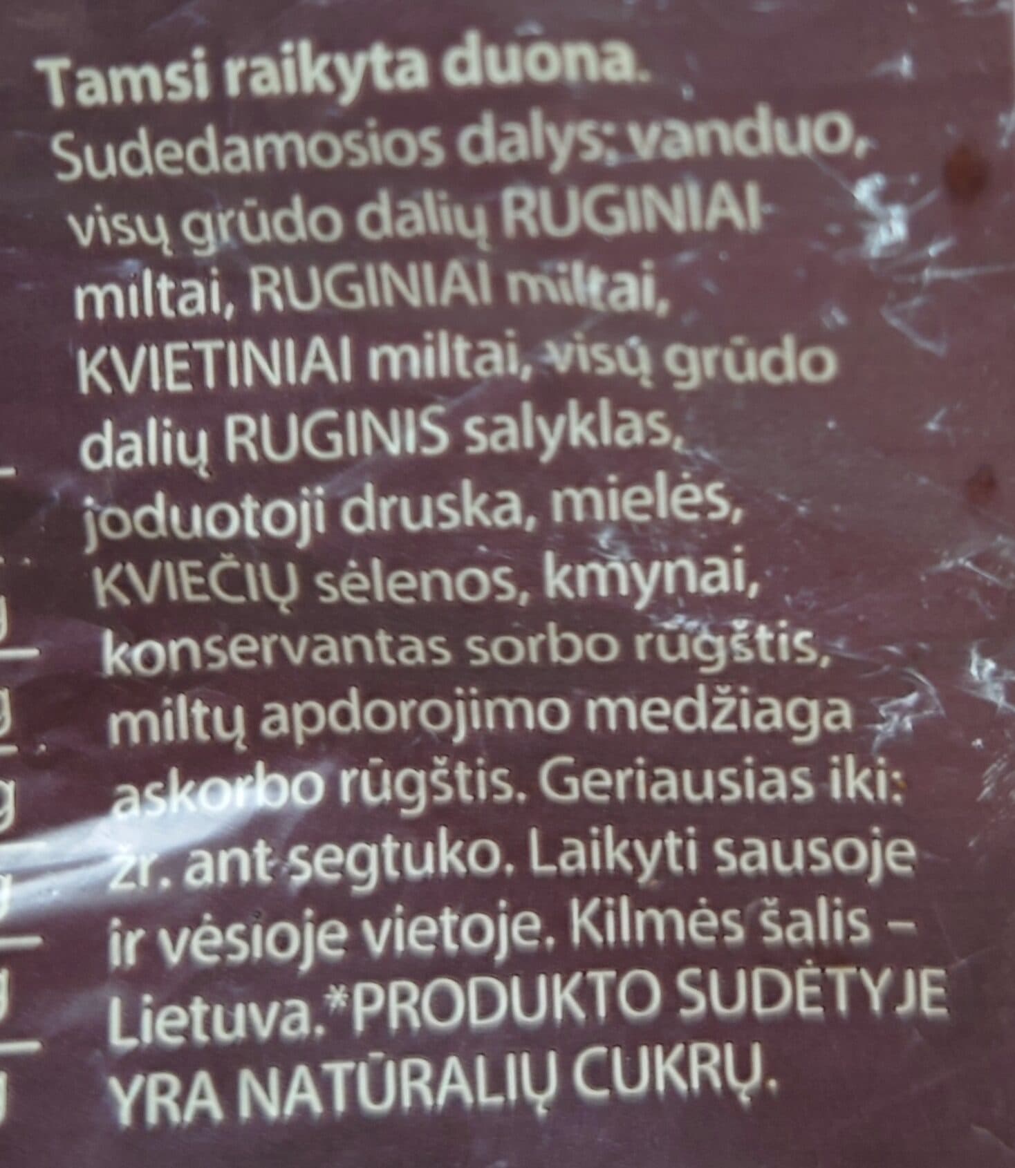 Malūno Tamsi Duona packshot