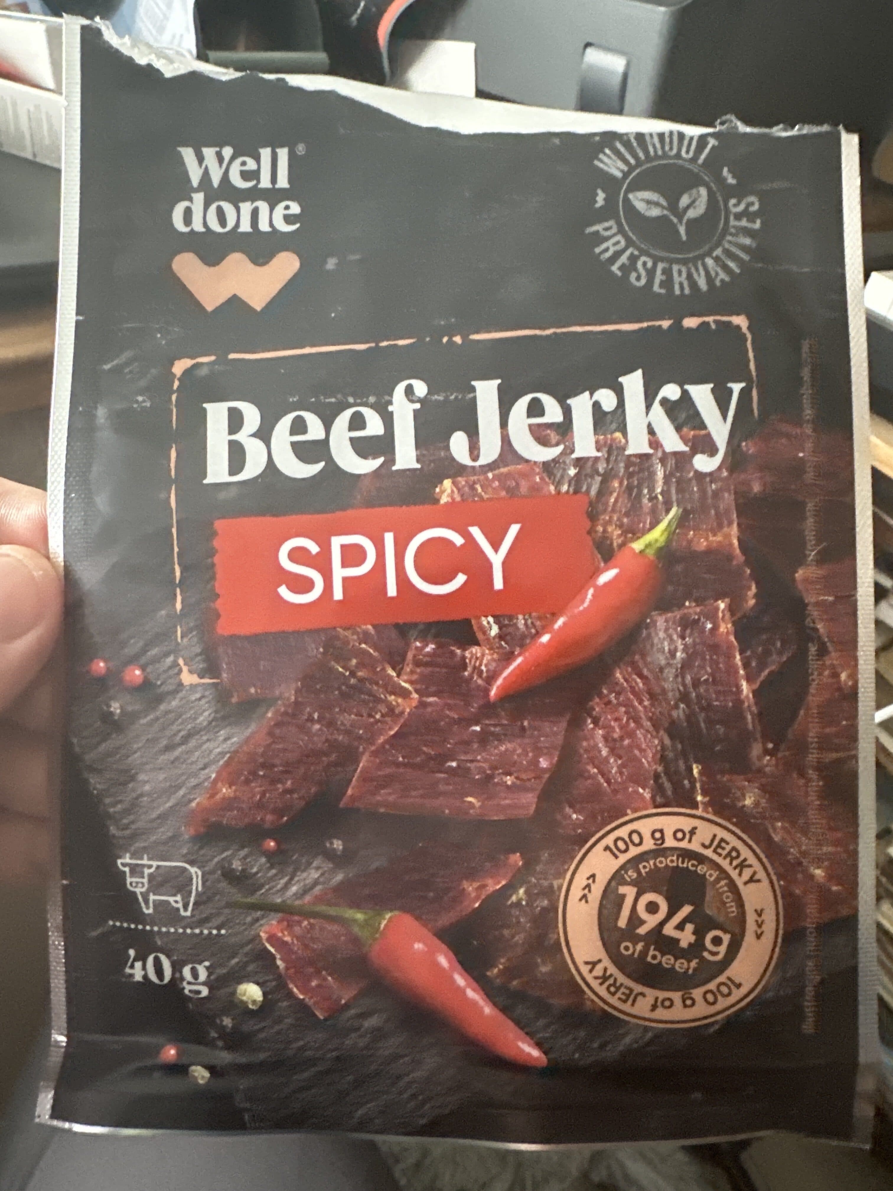 Well Done Beef Jerky packshot