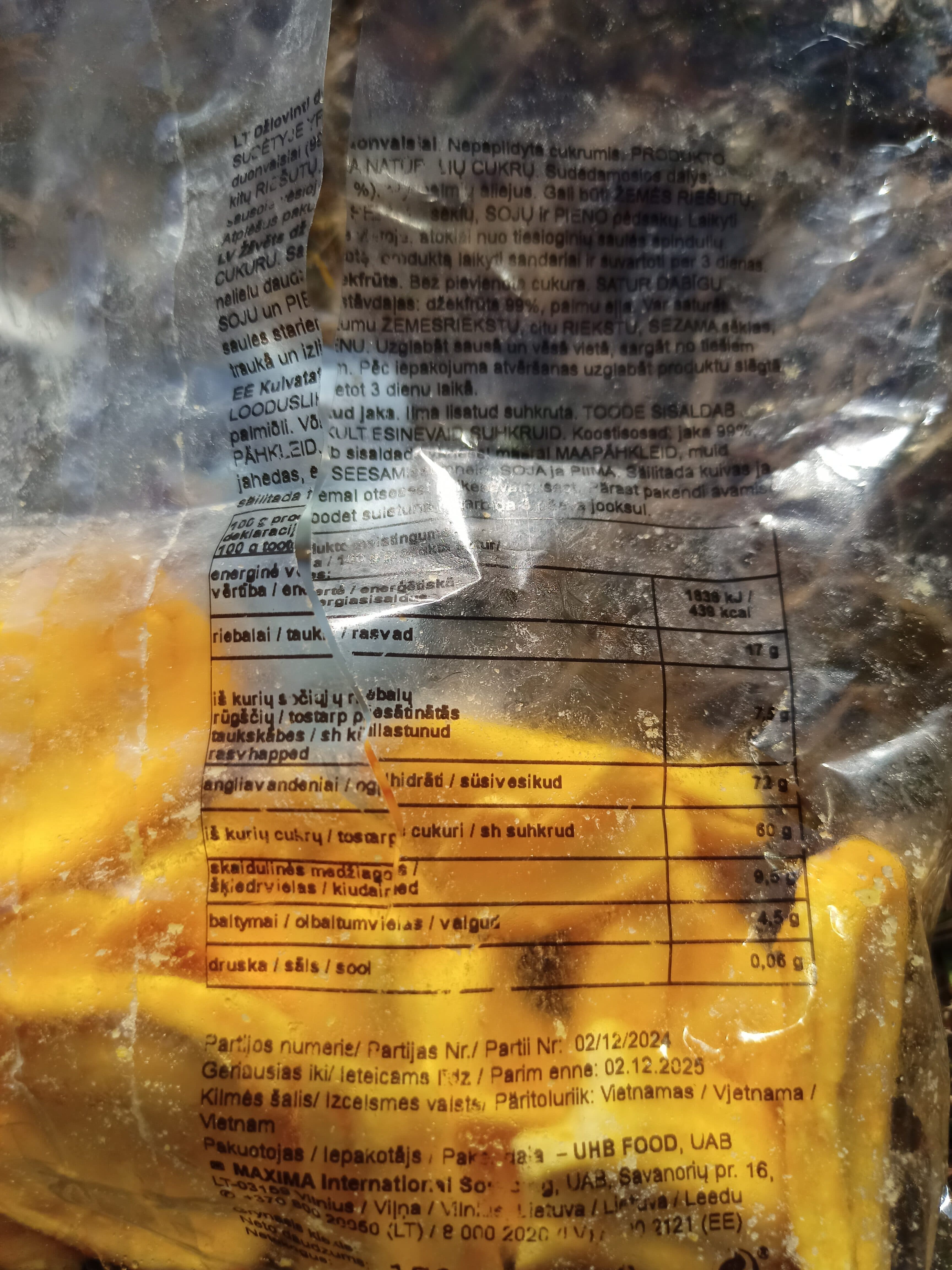 Open Food Facts duonvaisiai packshot