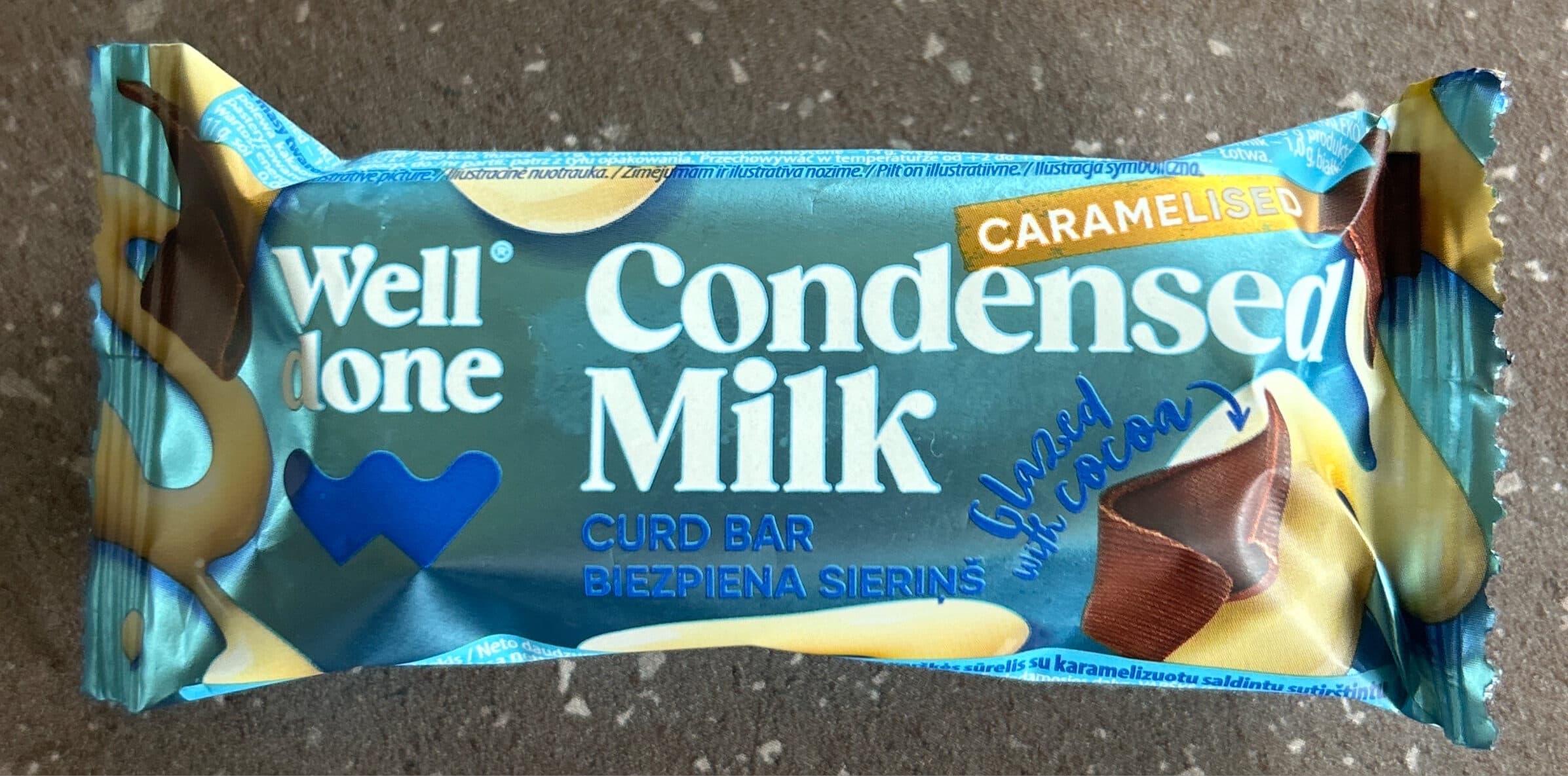 Well done Glaistytas varškės sūrelis su karamelizuotu saldintu sutirštintu pienu packshot