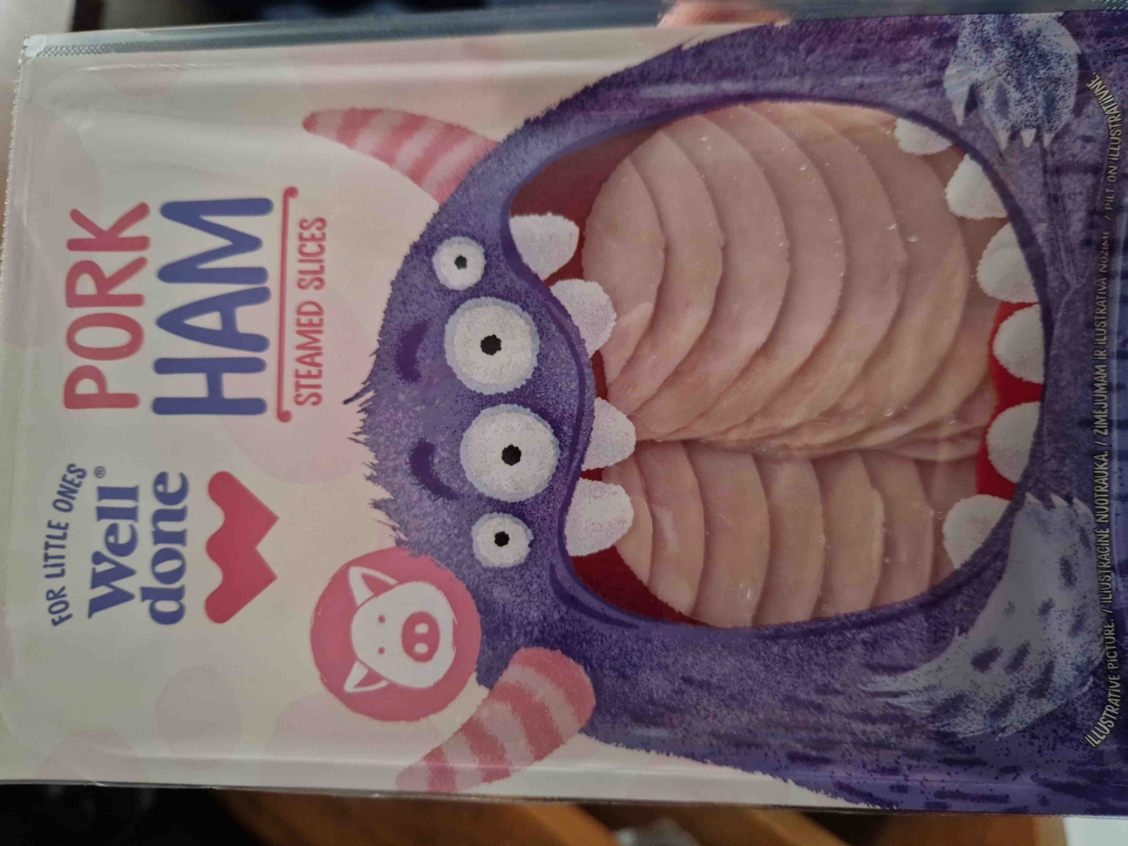 Well done Pork ham steamed slices packshot