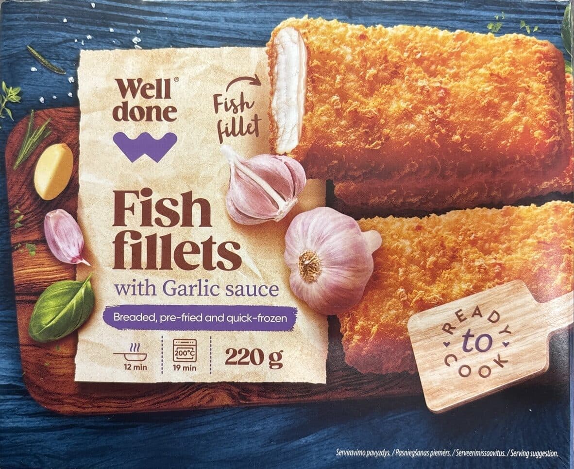 Well Done Fish Fillets Garlic packshot