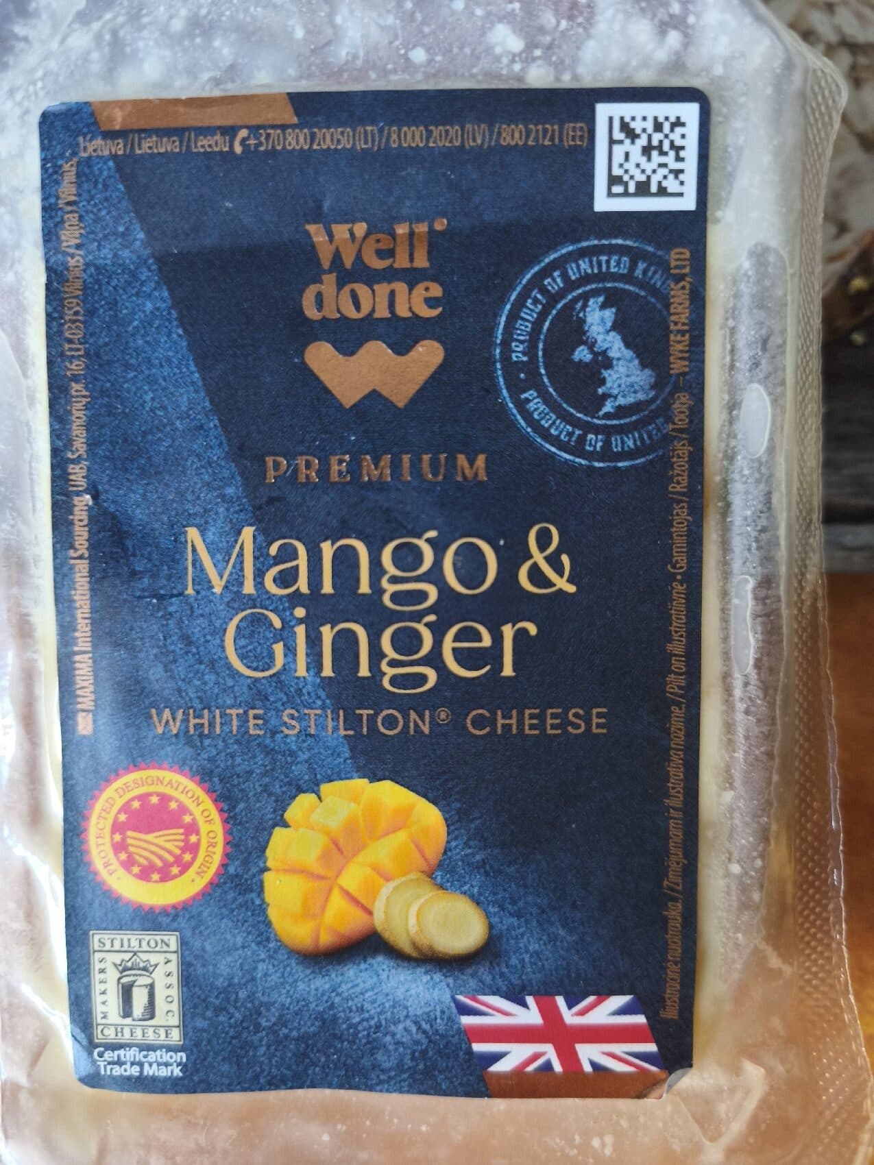 Well Done White Stilton Cheese (Mango&Ginger) packshot