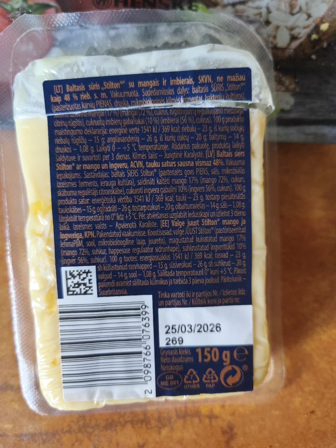 Well Done White Stilton Cheese (Mango&Ginger) packshot