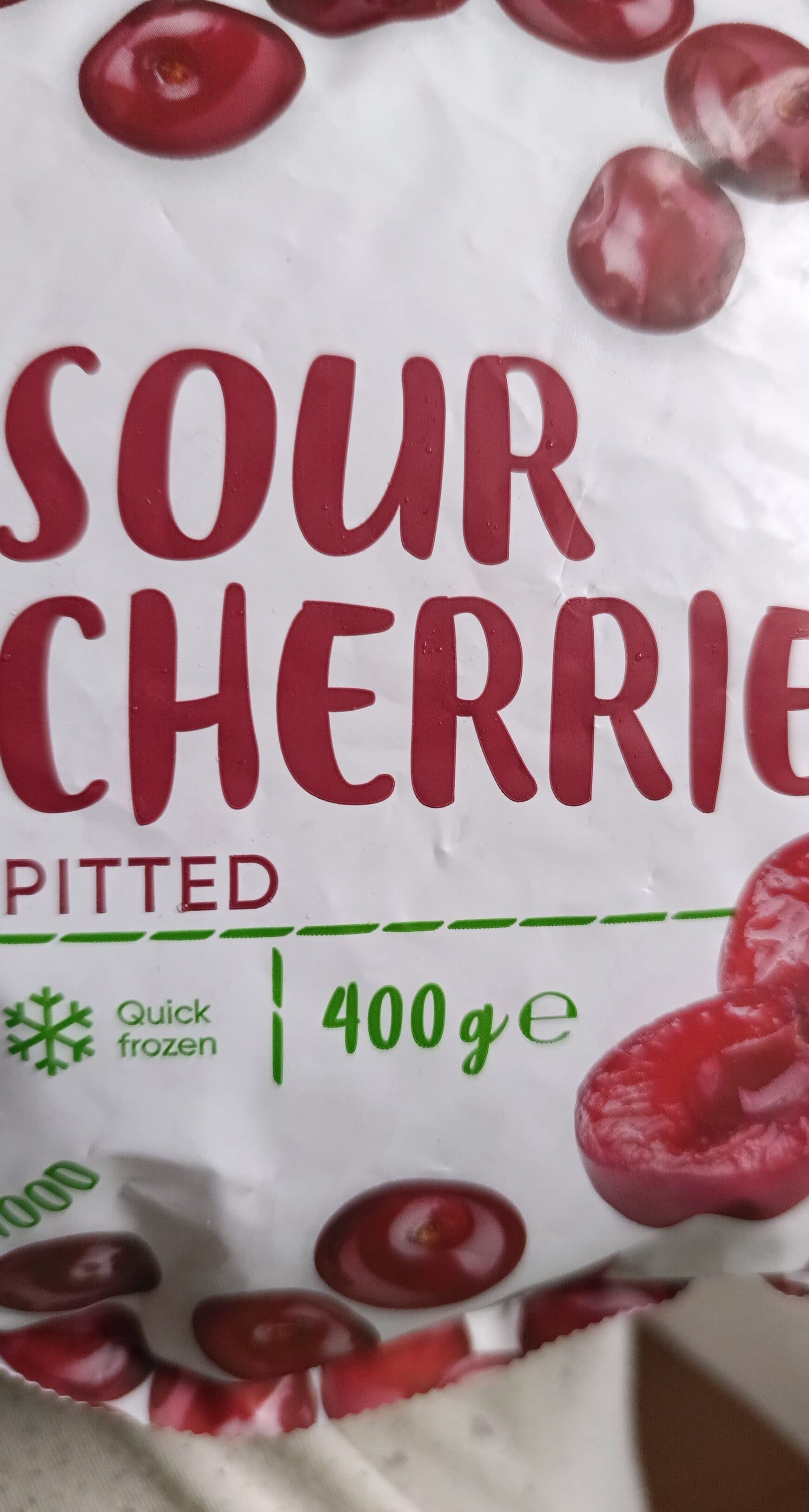 Well done Sour Cherries Pitted Quick Frozen packshot