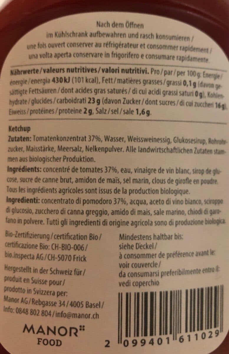 Bio natur plus - Manor food Ketchup manor bio packshot