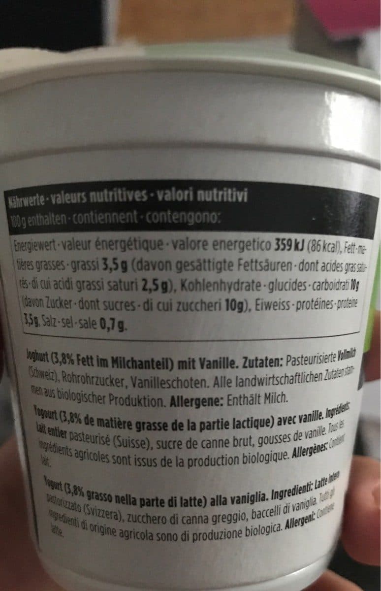 bio Yogourt Vanille bio natur plus packshot