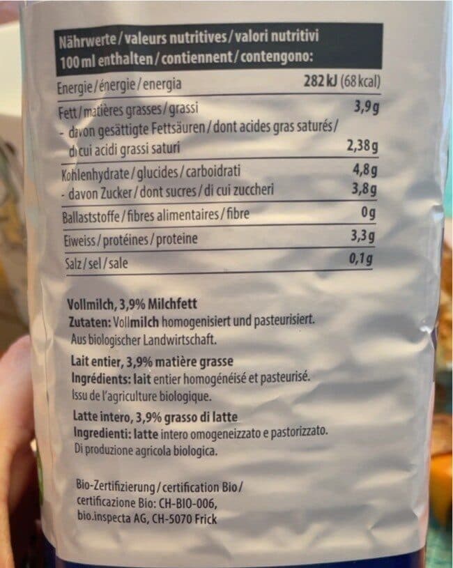 Manor ag Vollmilch packshot