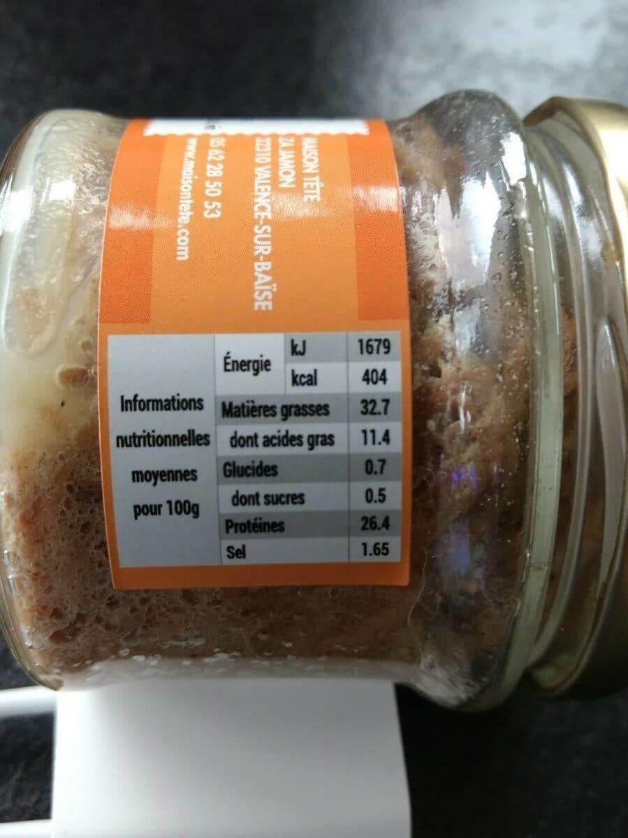 Open Food Facts RILETTES PUR OIE packshot