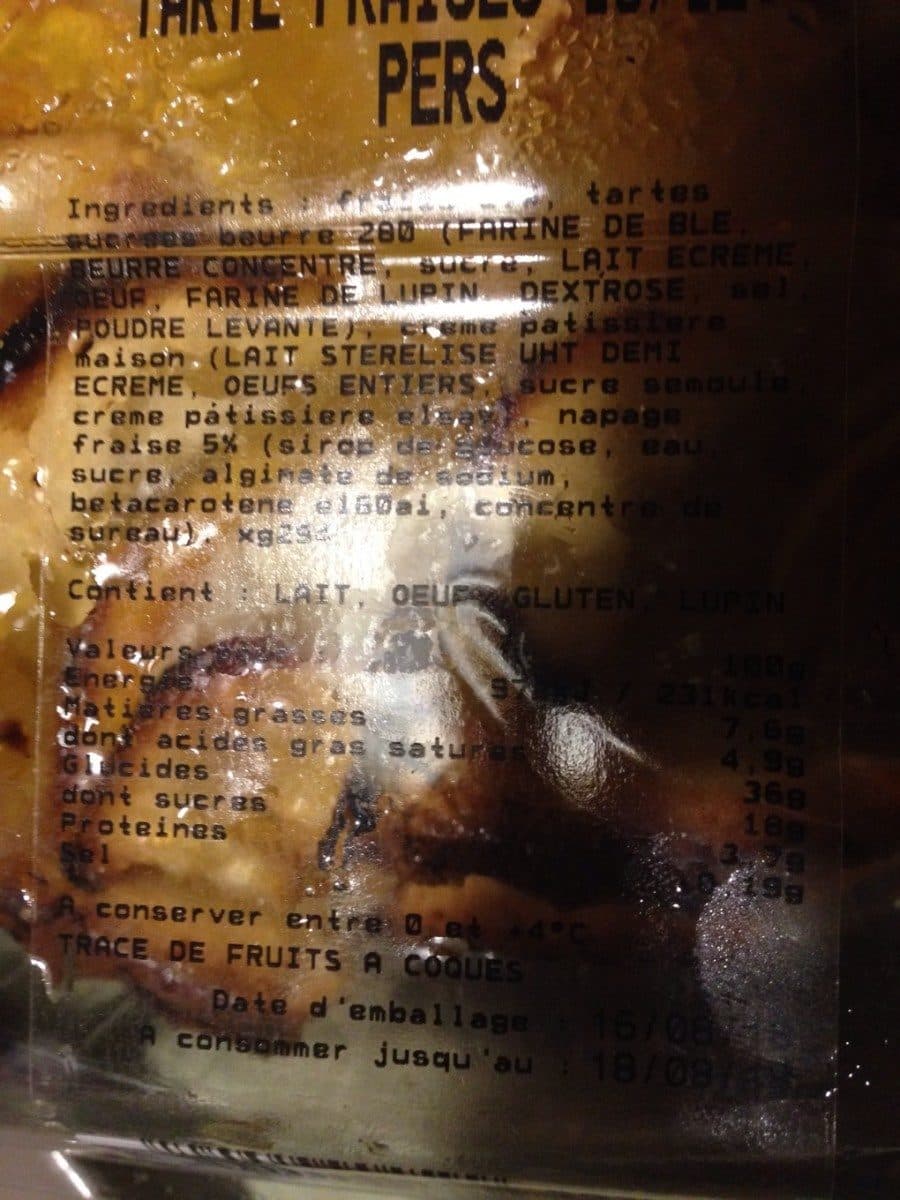 Open Food Facts Tarte aux fraises packshot