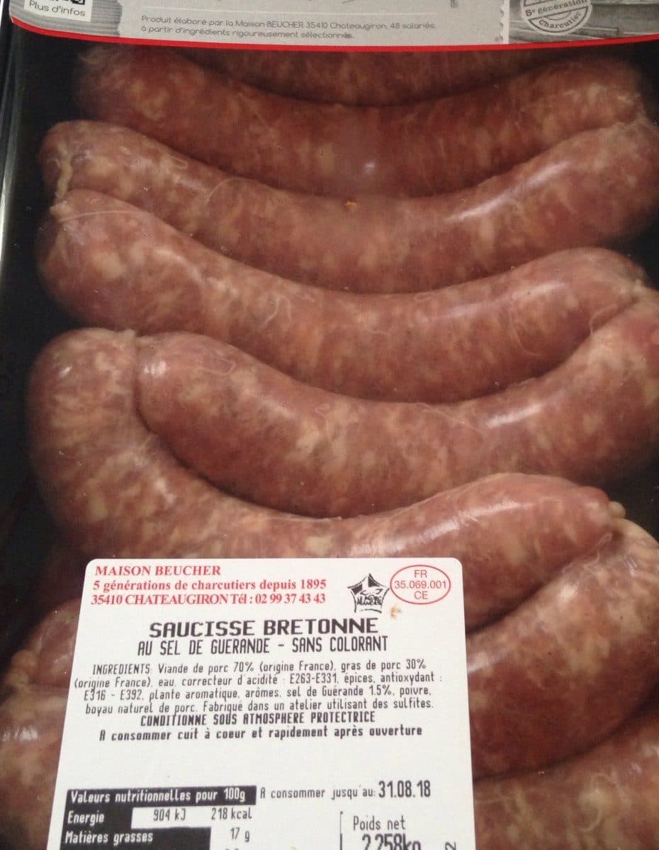 Open Food Facts Saucisse packshot