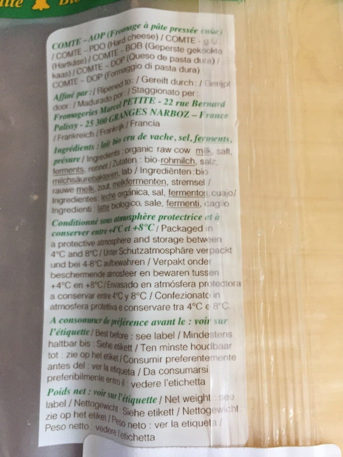 Open Food Facts Comté packshot