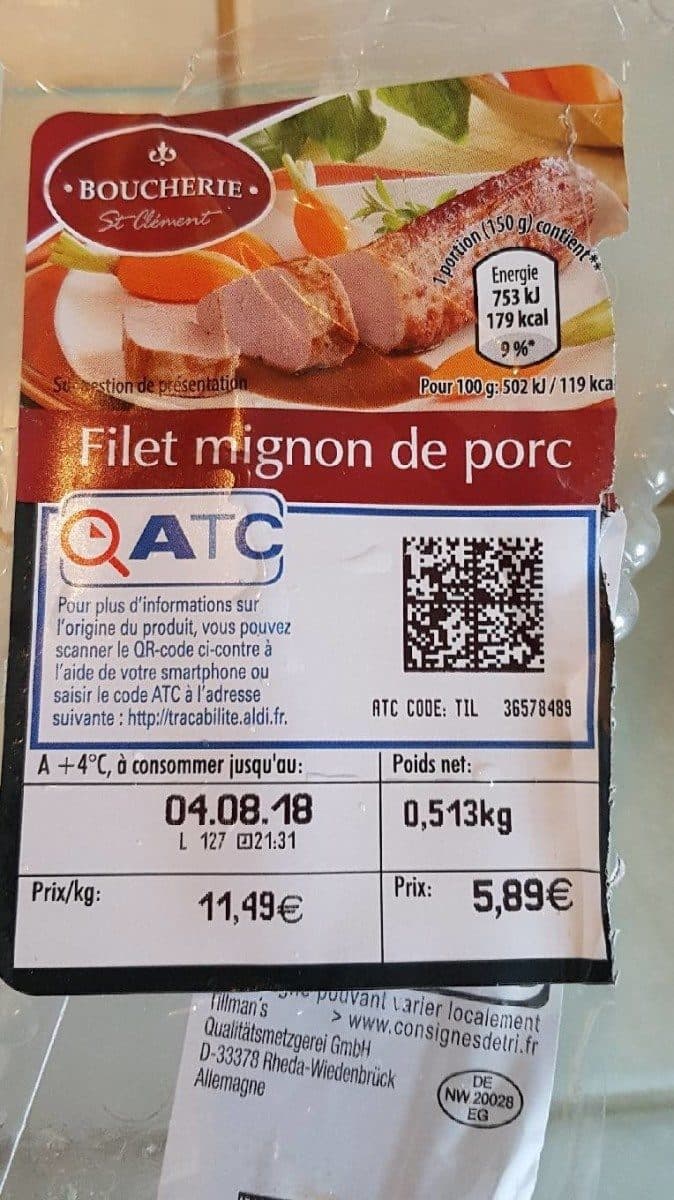 Boucherie St Clément Filet mignon de porc packshot