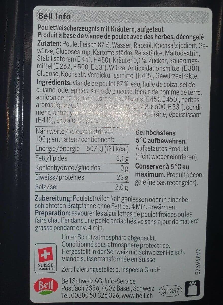 Bell Herbs chicken Stripes packshot