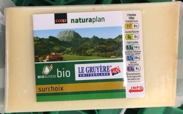 Coop Naturaplan Le Gruyères Surchoix Fromage gras à pâte dure au lait cru packshot