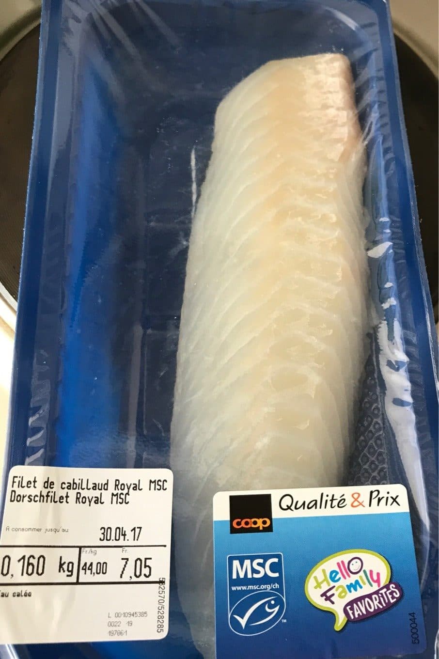 Coop Filet de Cabillaud royal packshot