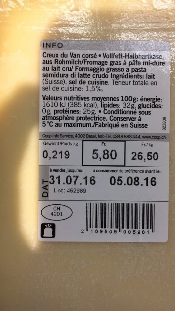 Coop Creux du Van corsé packshot