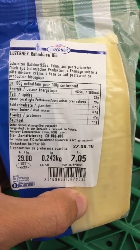 Coop naturaplan Emmi luzerner fromage à la crème packshot