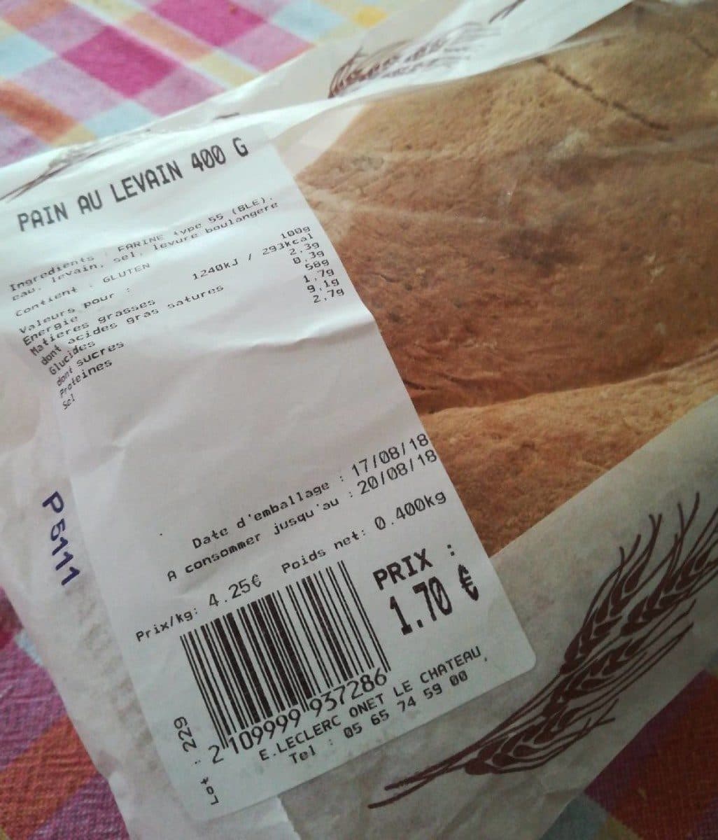 Open Food Facts Pain au levain 400g packshot