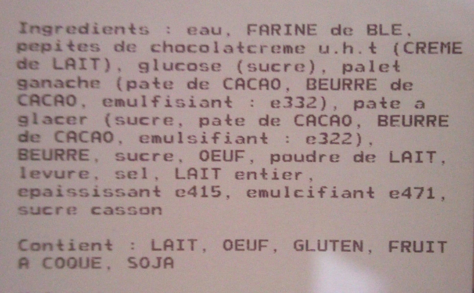 Leclerc Suisse pépites choco x 4 packshot