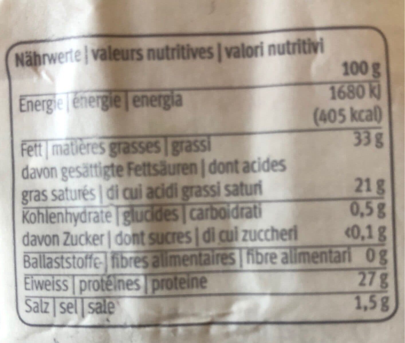 Migros Le Gruyère packshot